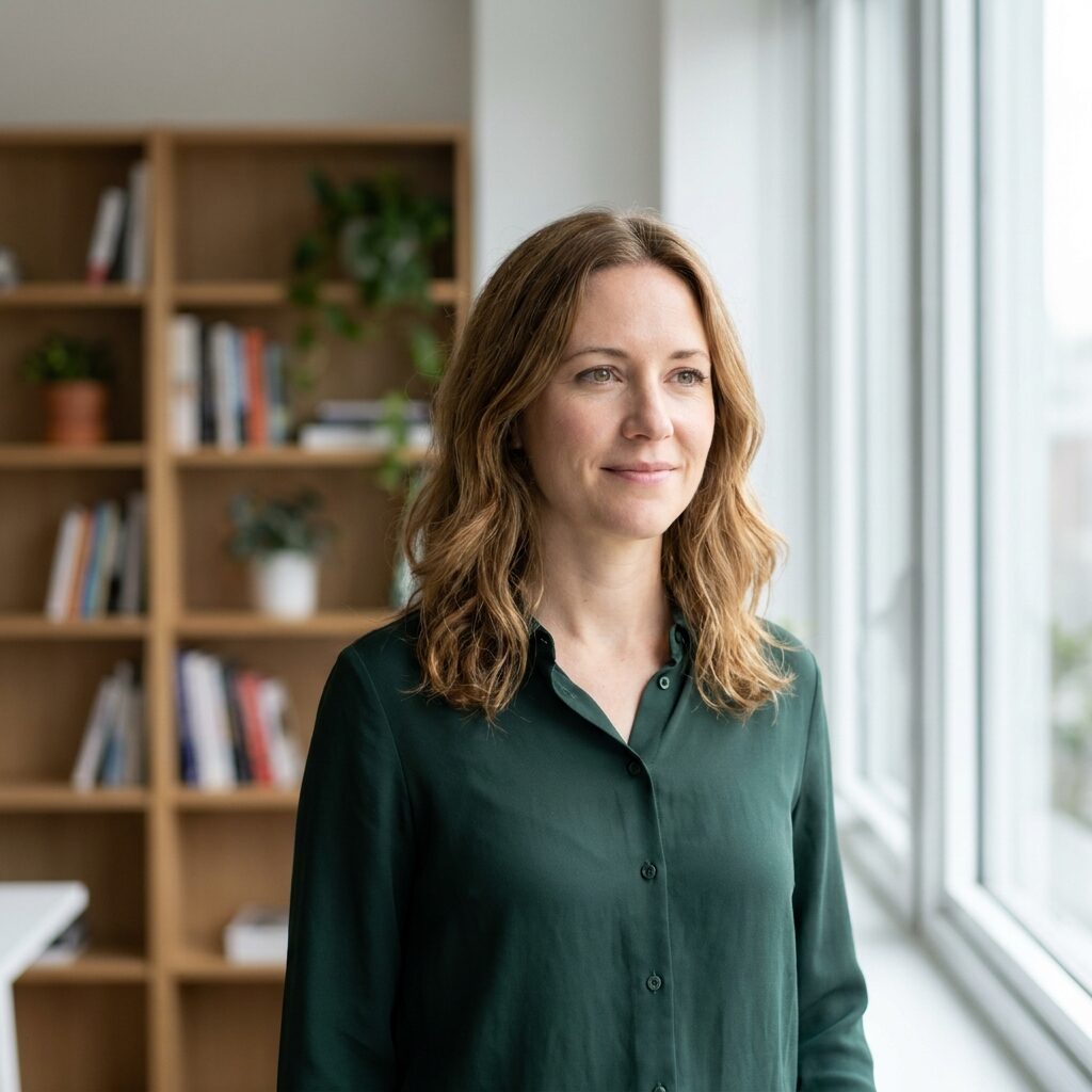 Kate Bellamy, co-founder and chief technology officer of Ledgerly, in the London office