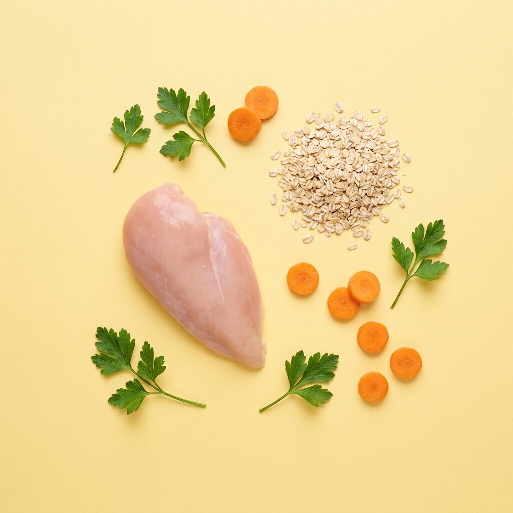 The main ingredients of Chicken & Oats