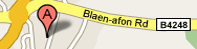 Map showing Varichem location near Blaen-afon Road